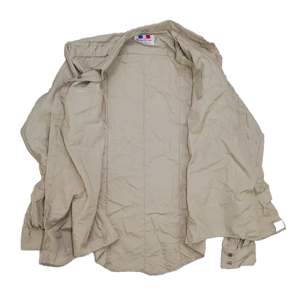 US Made Flying Cross Tan Service Dress Shirt - Medium - Army & Outdoors - Dress Shirts