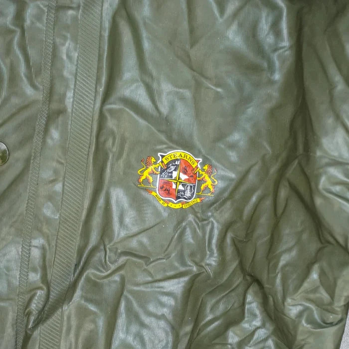 US Made Sterns PVC Olive Rain Jacket - Medium - Army & Outdoors - Rain Jackets