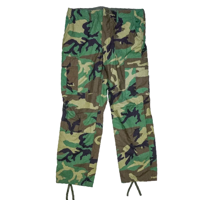 US Made Woodland BDU Trousers - Large Regular - Army & Outdoors - Combat Trousers