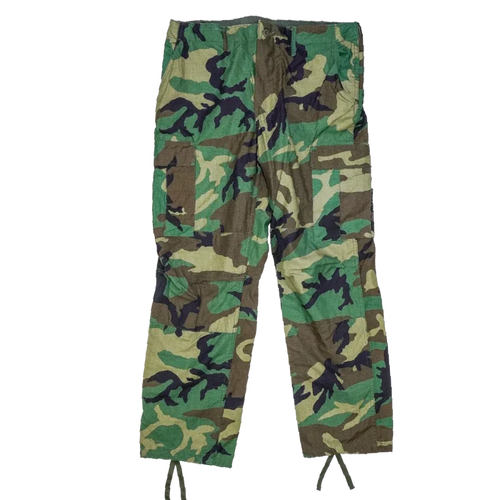 US Made Woodland BDU Trousers - Large Regular - Army & Outdoors - Combat Trousers