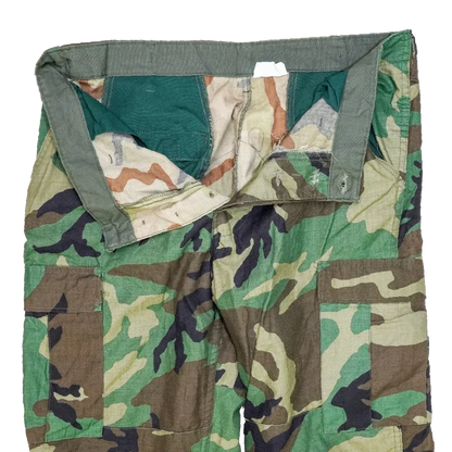 US Made Woodland BDU Trousers - Large Regular - Army & Outdoors - Combat Trousers