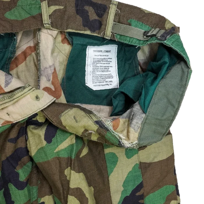 US Made Woodland BDU Trousers - Large Regular - Army & Outdoors - Combat Trousers