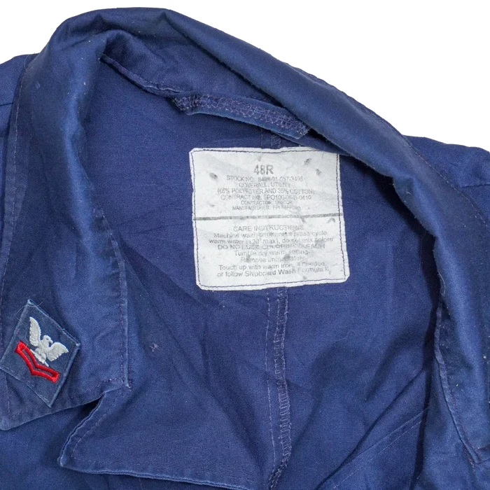 US Navy Distressed Blue Utility Coveralls - 48R, XLarge - US Navy Surplus - Overalls