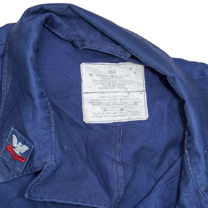 US Navy Distressed Blue Utility Coveralls - 48R, XLarge - US Navy Surplus - Overalls