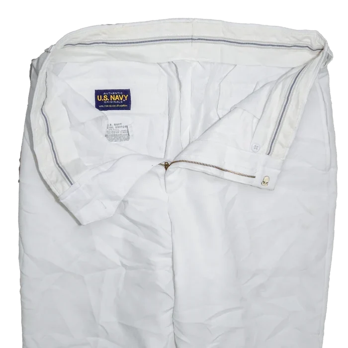 US Navy White Service Dress Trousers - 36R, Large - US Navy Surplus - Dress Trousers