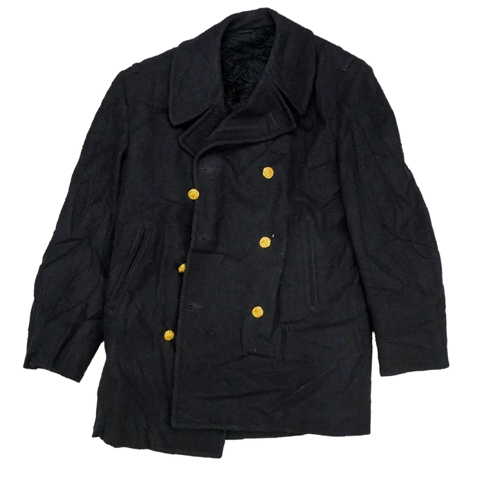 US Navy Wool Lined Pea Coat - 42R, Medium - US Navy Surplus - Great Coats