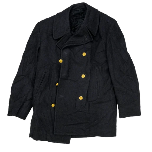 US Navy Wool Lined Pea Coat - 42R, Medium - US Navy Surplus - Great Coats
