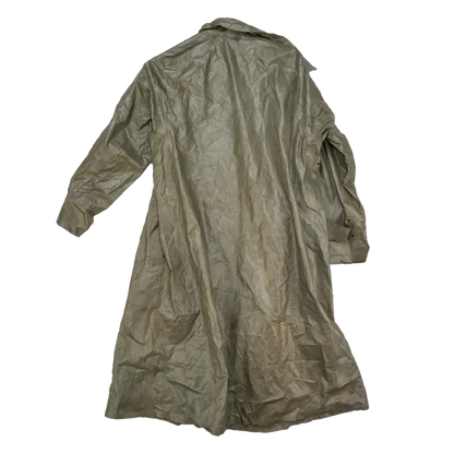 US WWII Dismounted Olive Rain Coat - Small - US Army Surplus - Rain Jackets