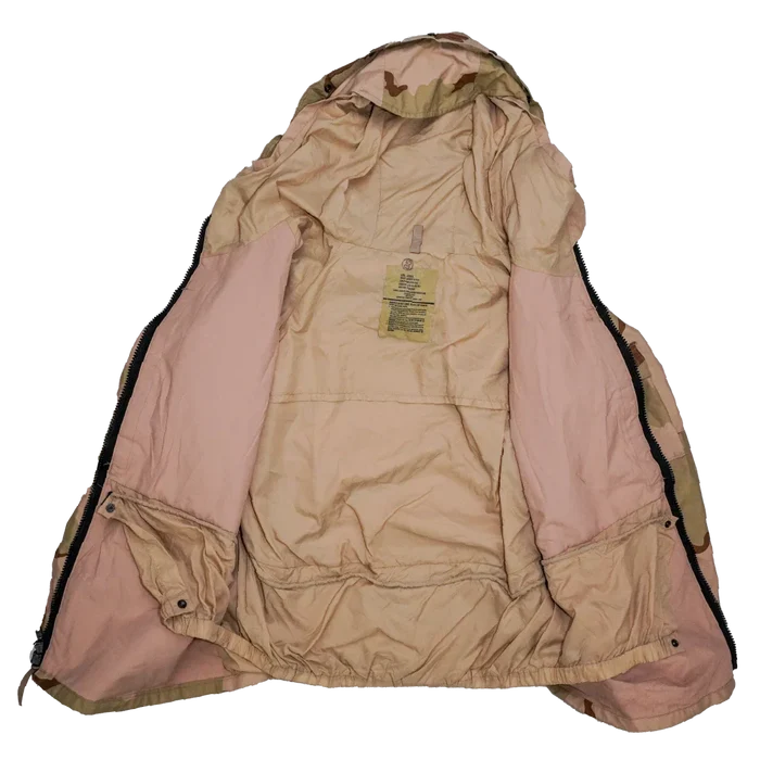 USGI 3 Colour Desert Wet Weather Jacket - Large Regular - US Army Surplus - Rain Jackets