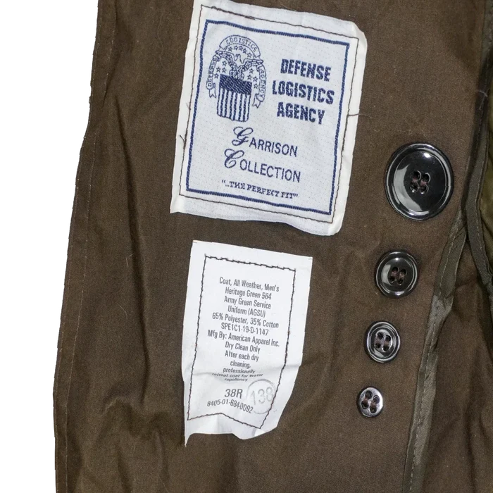 USGI AGSU All Weather Coat - 38R, Medium - US Army Surplus - Great Coats