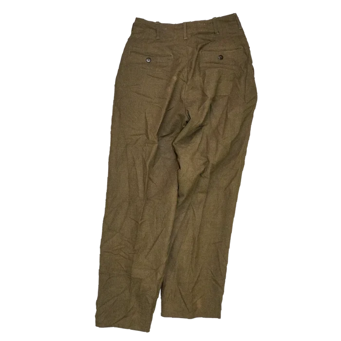 USGI M45 Olive Wool Field Trousers - 31x33, Small - US Army Surplus - Combat Trousers