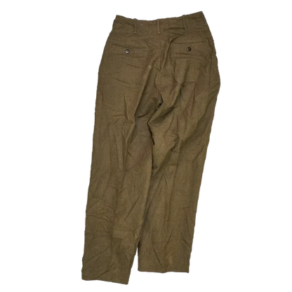 USGI M45 Olive Wool Field Trousers - 31x33, Small - US Army Surplus - Combat Trousers