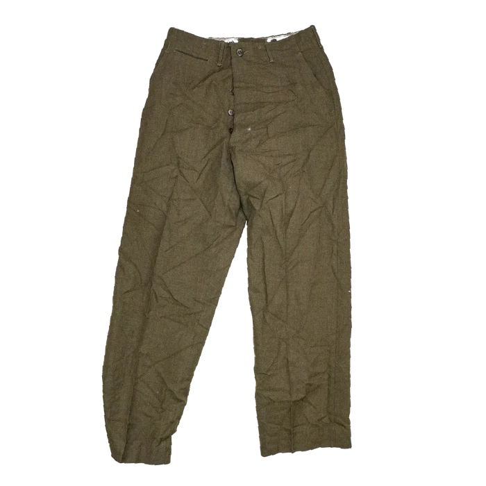 USGI M45 Olive Wool Field Trousers - 32x31, Medium, Item 2 - US Army Surplus - Combat Trousers