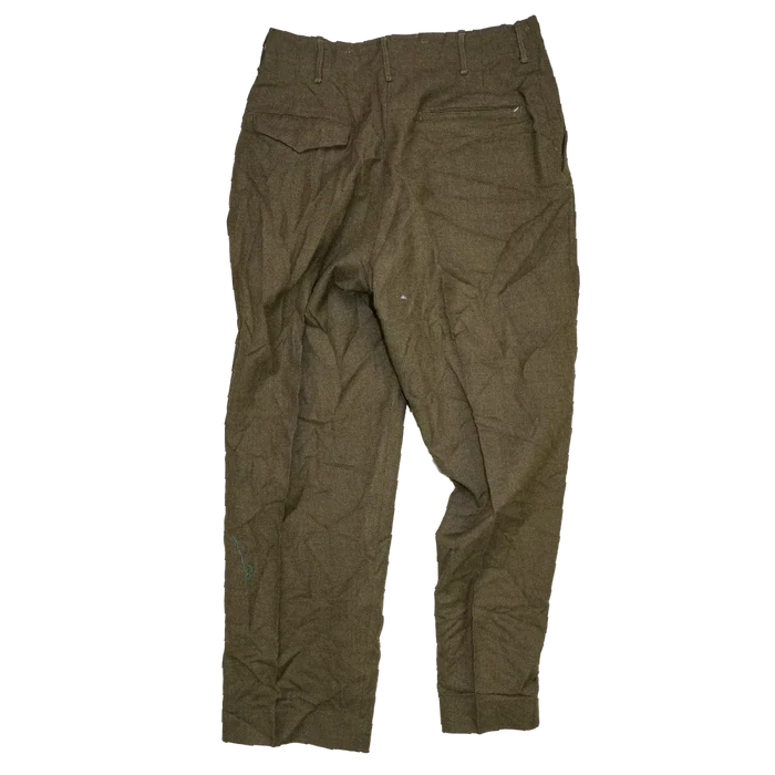 USGI M45 Olive Wool Field Trousers - 32x31, Medium, Item 2 - US Army Surplus - Combat Trousers