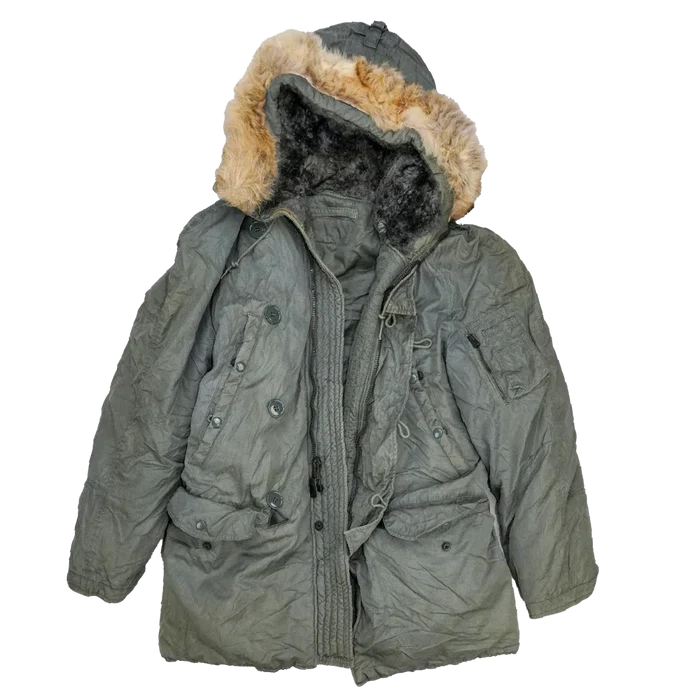 USGI N-3B Cold Weather Parka with Fur Trim Hood - Small - US Army Surplus - Parkas