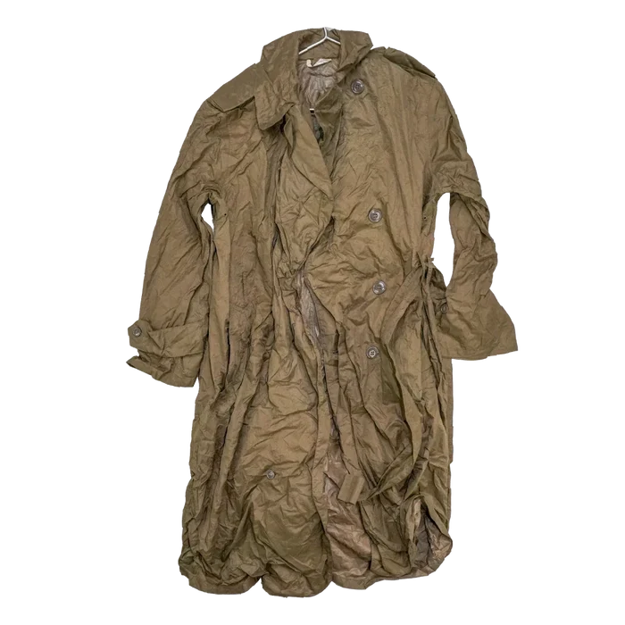 USGI Taupe Shade No. 179 Nylon Raincoat - 36R, Small - US Army Surplus - Rain Jackets