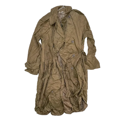 USGI Taupe Shade No. 179 Nylon Raincoat - 36R, Small - US Army Surplus - Rain Jackets