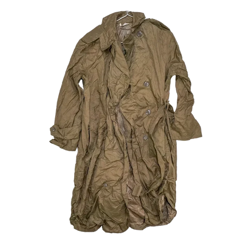 USGI Taupe Shade No. 179 Nylon Raincoat - 36R, Small - US Army Surplus - Rain Jackets