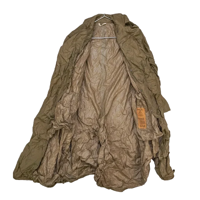 USGI Taupe Shade No. 179 Nylon Raincoat - 36R, Small - US Army Surplus - Rain Jackets