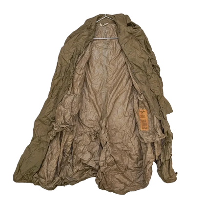 USGI Taupe Shade No. 179 Nylon Raincoat - 36R, Small - US Army Surplus - Rain Jackets