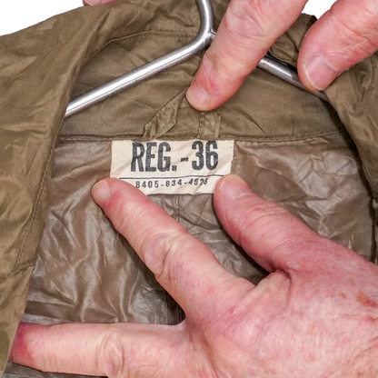USGI Taupe Shade No. 179 Nylon Raincoat - 36R, Small - US Army Surplus - Rain Jackets