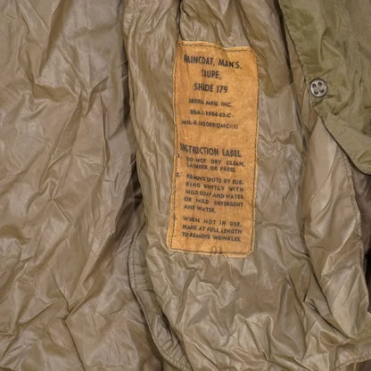 USGI Taupe Shade No. 179 Nylon Raincoat - 36R, Small - US Army Surplus - Rain Jackets