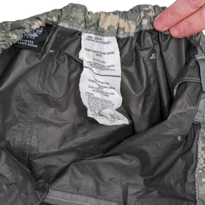 USGI UCP Extreme Cold Weather Waterproof Trousers - Large Regular - US Army Surplus - Rain Trousers
