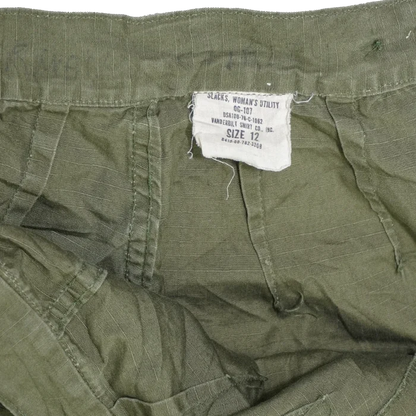 USGI Women's OG-107 Ripstop Utility Pants - 12, Small - US Army Surplus - Combat Trousers