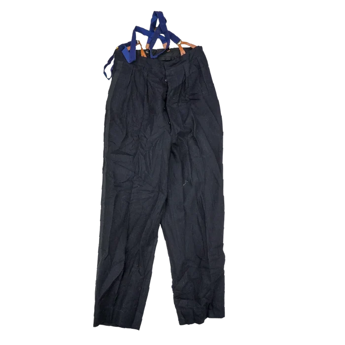 Vintage Black Wool Service Dress Trousers - 28x27, Small - US Army Surplus - Dress Trousers