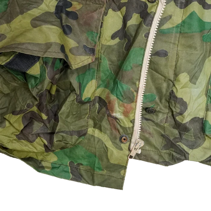 Vintage Fieldline Woodland Rain Jacket - Medium - Army & Outdoors - Rain Jackets