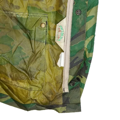 Vintage Fieldline Woodland Rain Jacket - Medium - Army & Outdoors - Rain Jackets