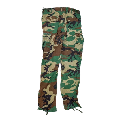 Woodland Ripstop BDU Trousers - Medium Long - Army & Outdoors - Combat Trousers