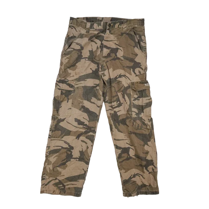 Wrangler Brown DPM Cargo Trousers - 32x30, Medium - Army & Outdoors - Cargo Trousers