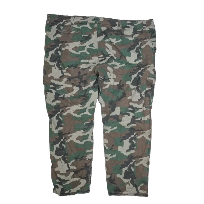 Wrangler Woodland Camo Ripstop Trousers - 50x30, 3XLarge - Army & Outdoors - Cargo Trousers