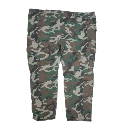 Wrangler Woodland Camo Ripstop Trousers - 50x30, 3XLarge - Army & Outdoors - Cargo Trousers