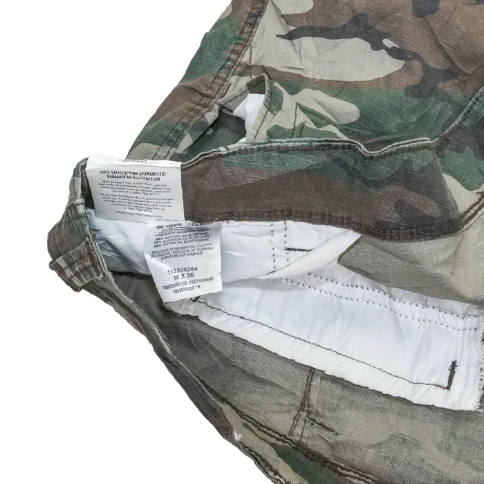Wrangler Woodland Camo Ripstop Trousers - 50x30, 3XLarge - Army & Outdoors - Cargo Trousers
